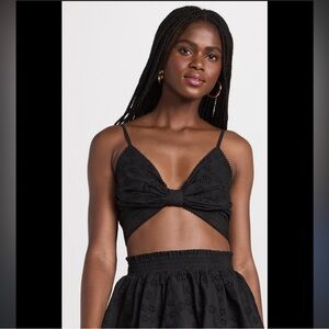Black Eyelet Bralette Top